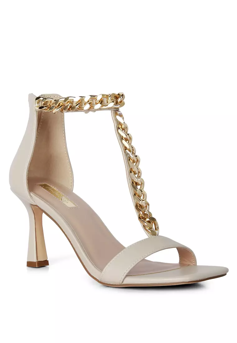 Chain strap outlet heels