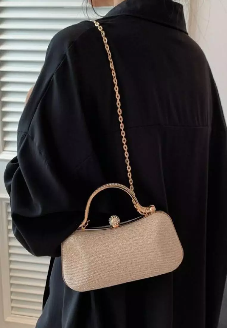 ByVedlyn Olivia Tas Pesta Wanita Clutch Fashion Terbaru - Gold