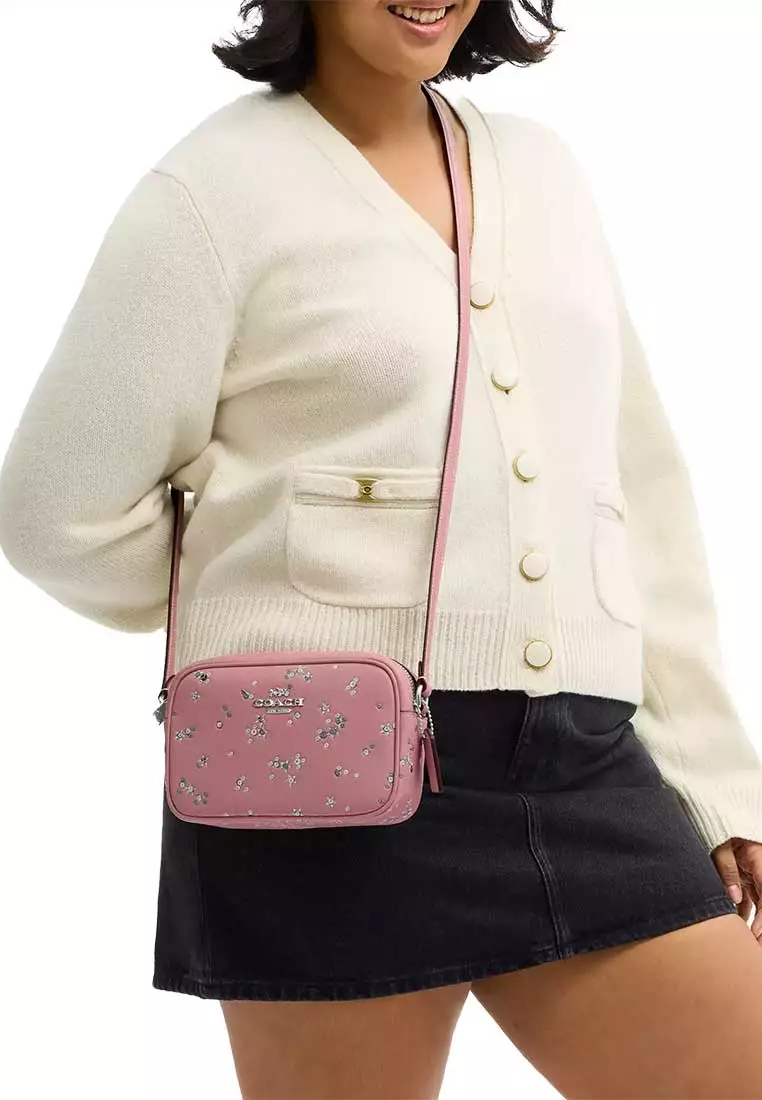 Mini Jamie Camera Bag With Star Print Silver/Dusty Pink Multi CCI73