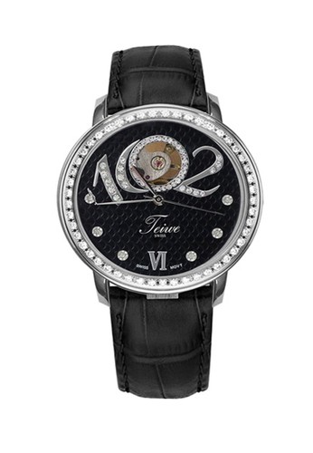 Moment watch jam tangan wanita TW2058-S - leather strap - hitam