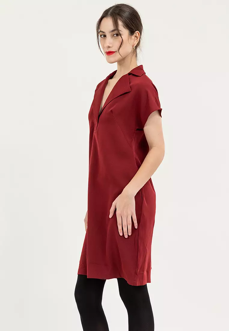 Carvy Collared Column Dress
