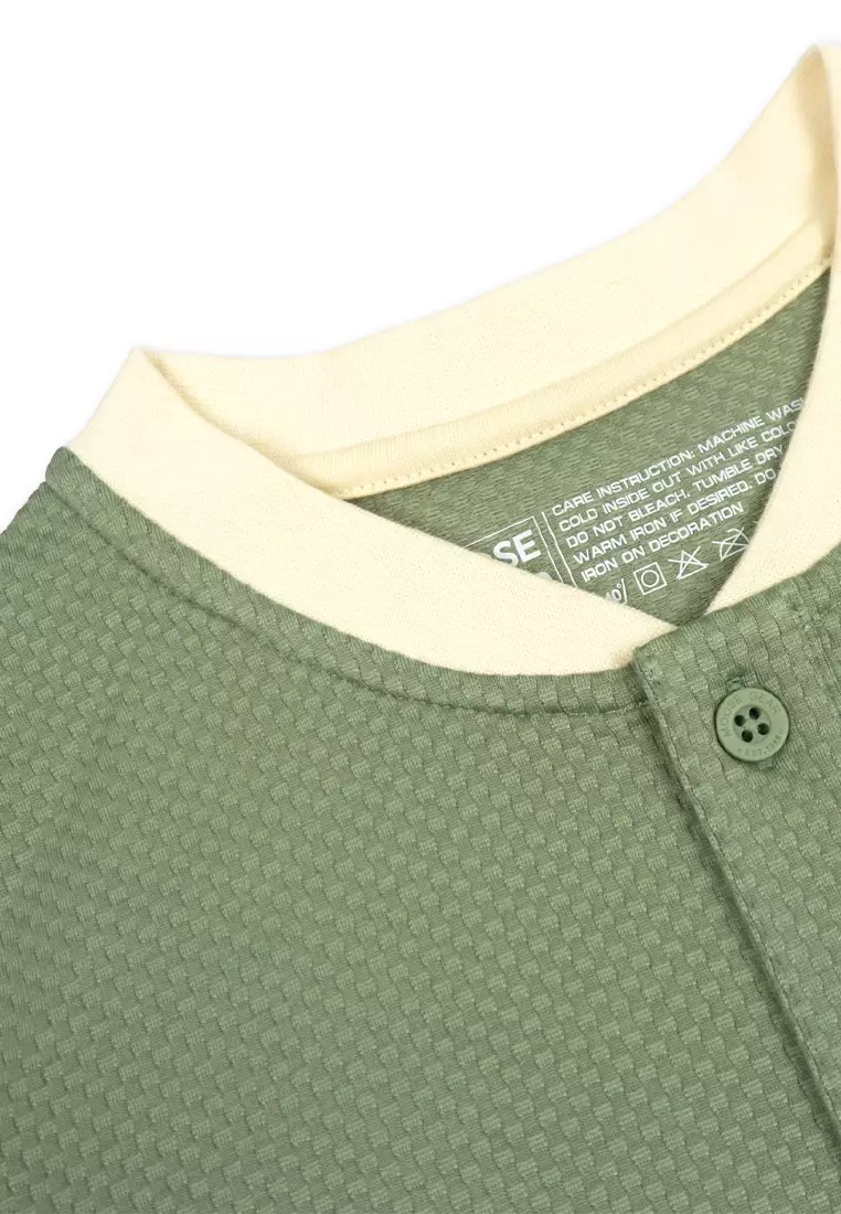 Boys Henley T-Shirt with Embroidery Details