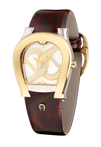 Aigner Aosta A59210 Red Leather Strap Women Watches