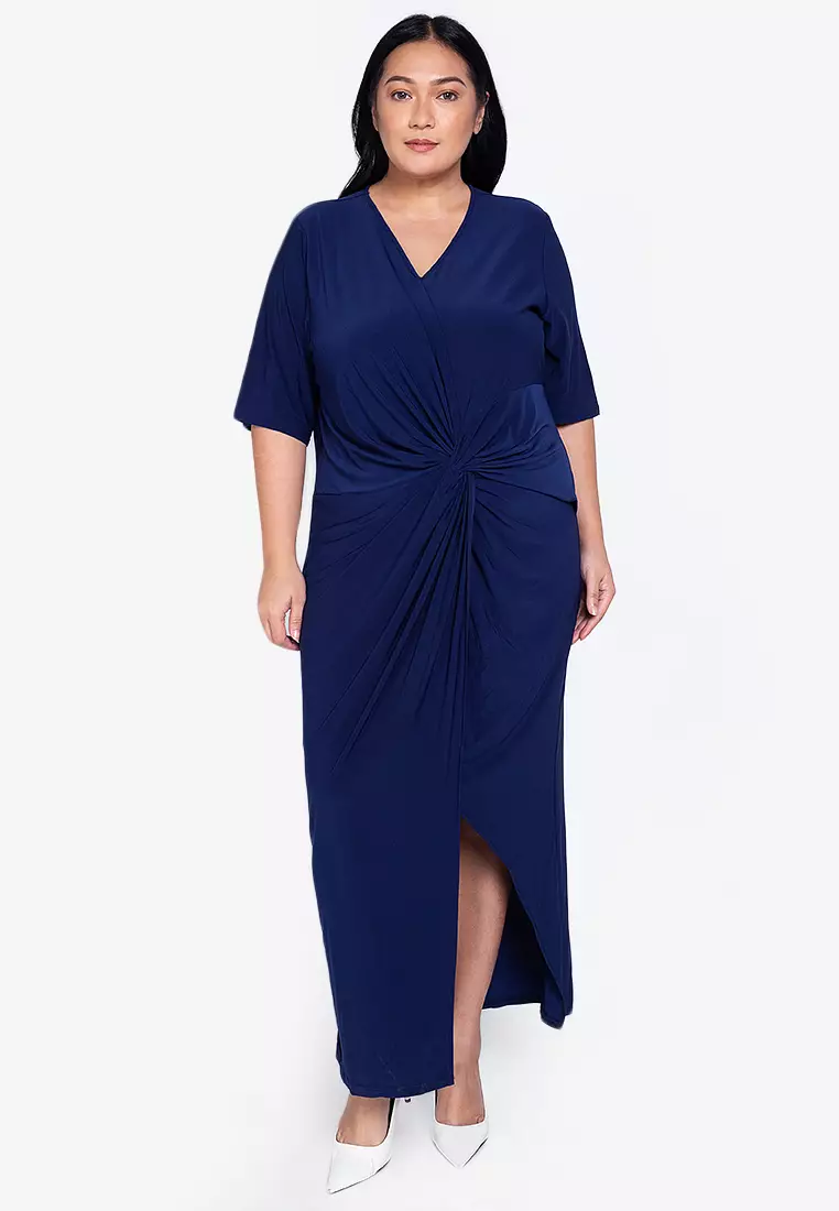 Buy Curvy Plus Size Front Twist Maxi Dress 2024 Online ZALORA Philippines