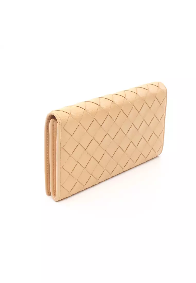 Bottega veneta continental discount zip-around wallet beige