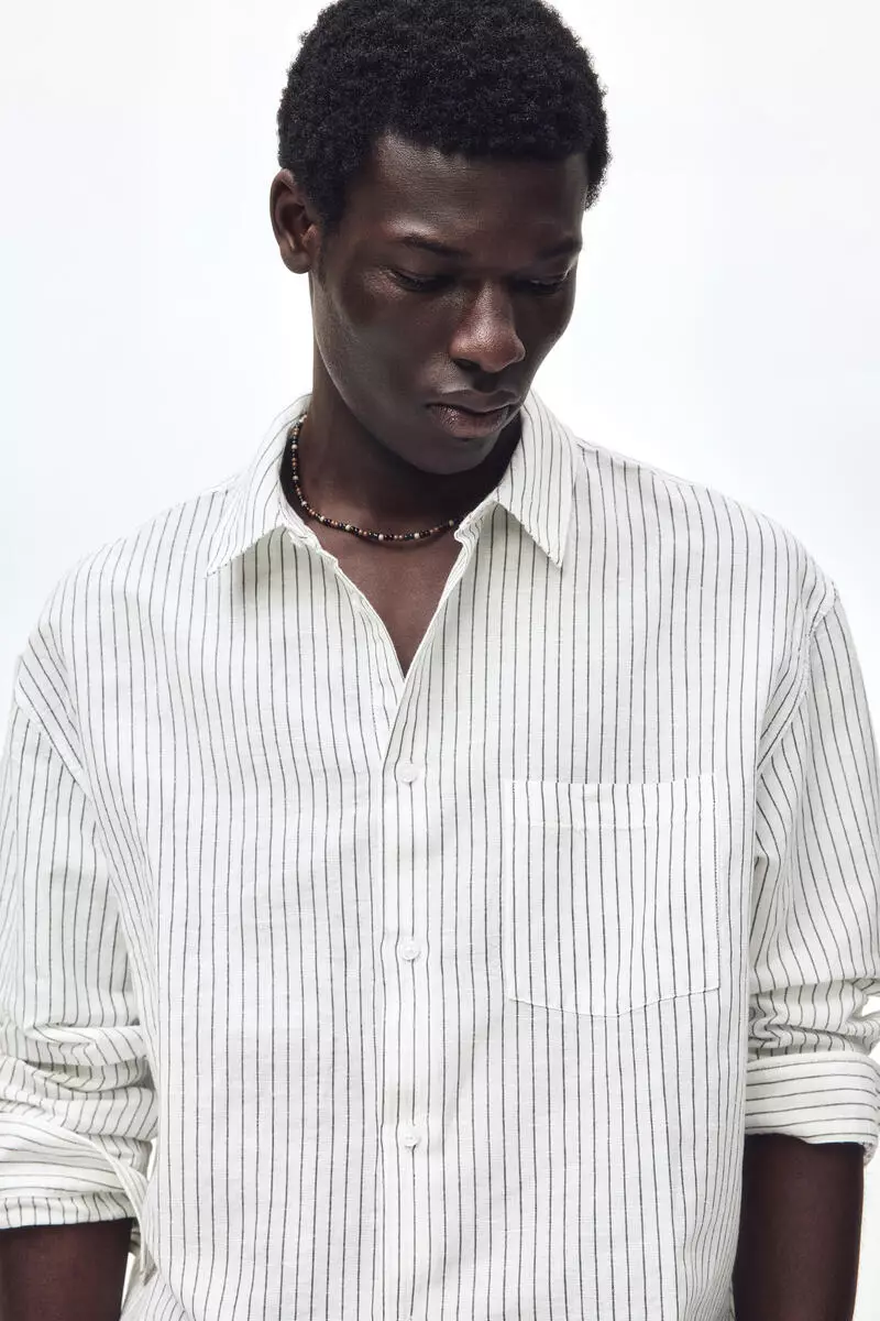 Relaxed Fit Linen-blend shirt