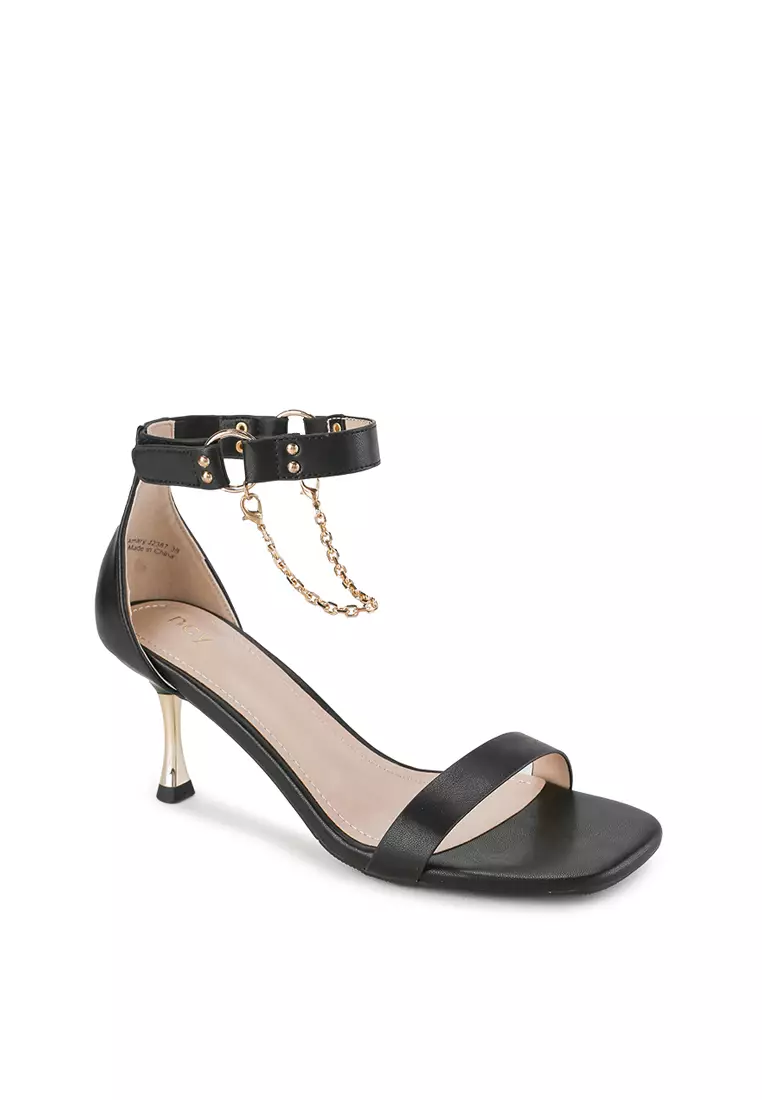 AMARY J2387-1 SLINGBACK HEEL BLACK