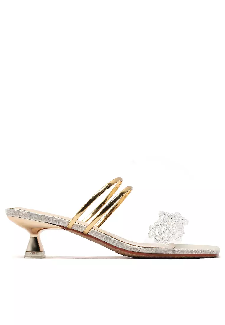 Discount on Twenty Eight Shoes  shoes - SKU: Rhinestone Buckle Mule Heels 8745-3