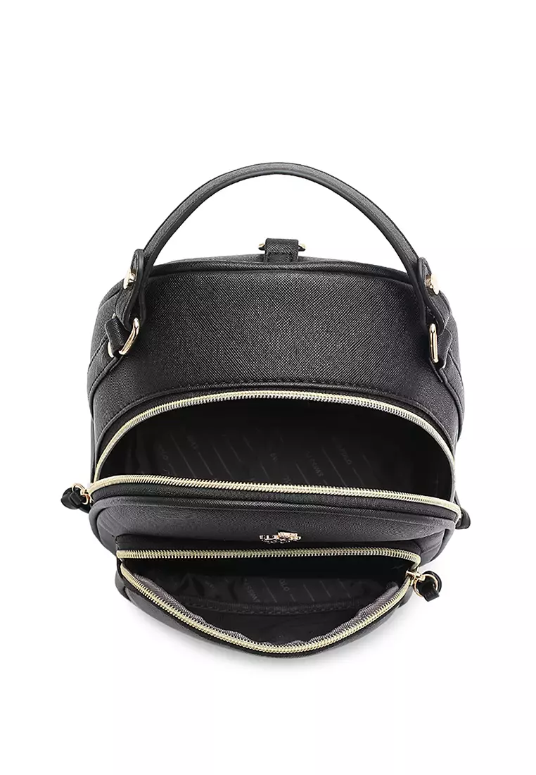 Leather Backpack Polly Mini Convertible Backpack Amelia Metallic - Main Image