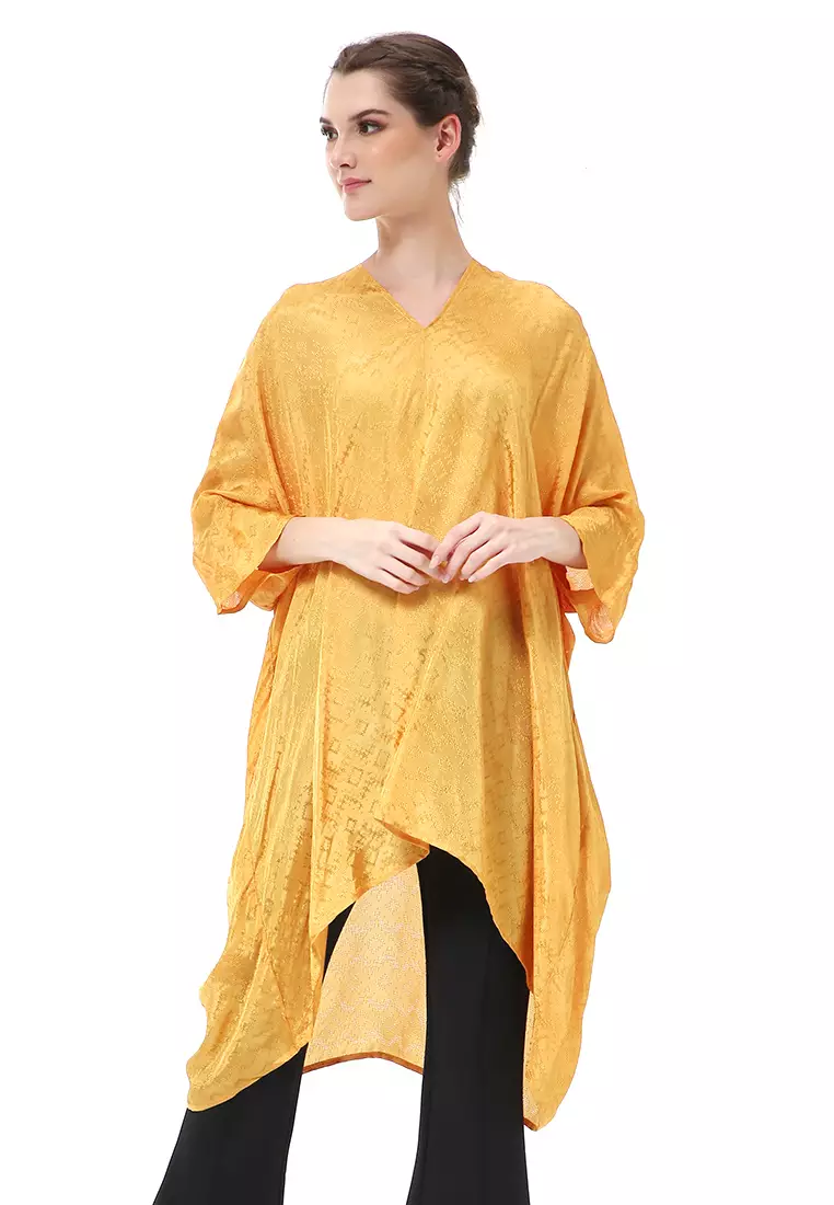 Olaf Atasan Wanita Tunik Kebaya Batik Simple Material Viscose ORIGINAL - Mustard