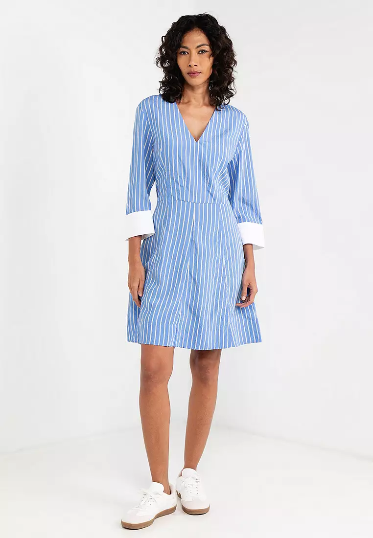 Tommy hilfiger blue striped dress discount