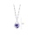 Glamorousky purple 925 Sterling Silver Fashion Simple Geometric Purple Freshwater Pearl Pendant with Necklace 75CA4ACBE06598GS_2