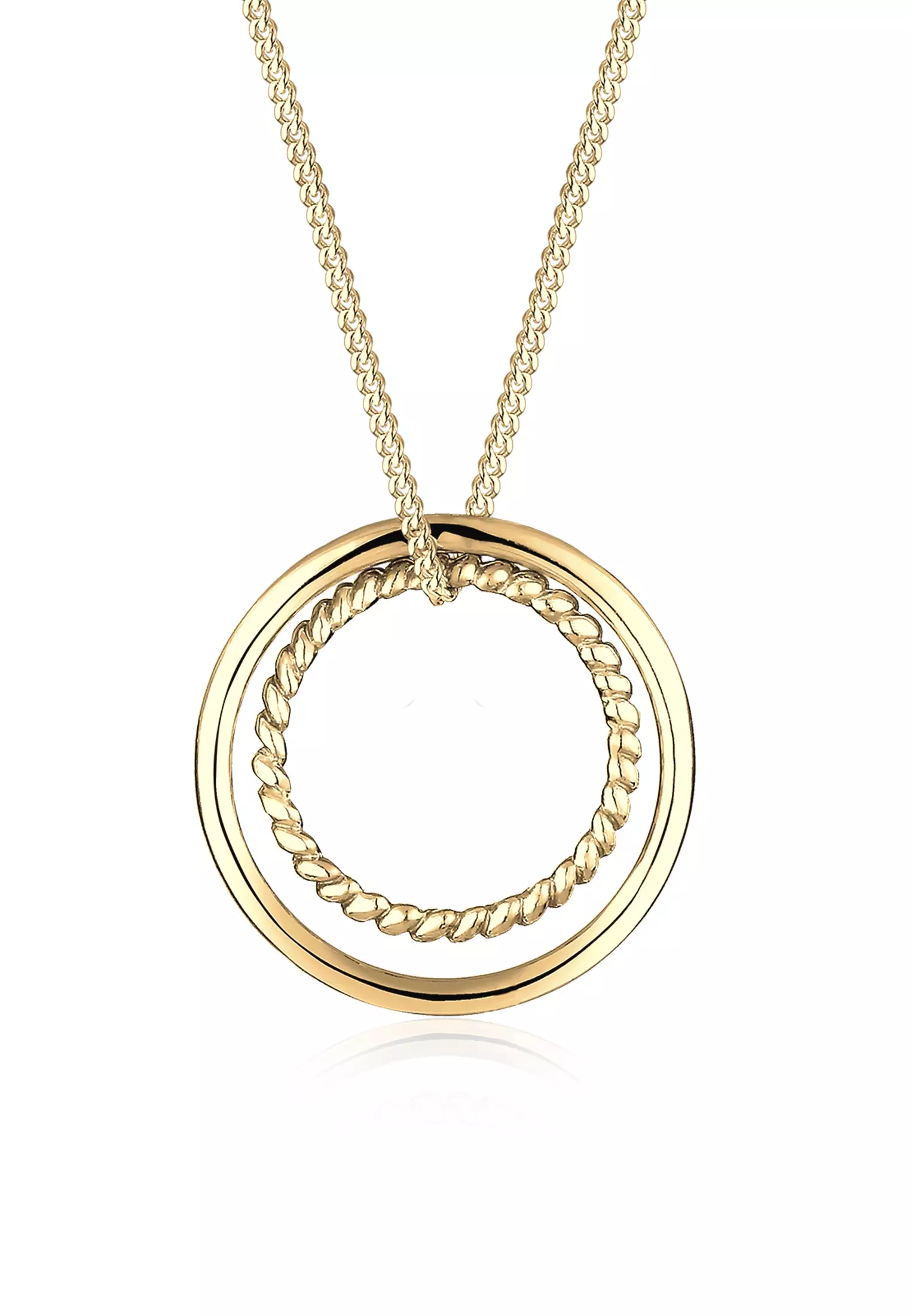 Buy ELLI GERMANY Necklace Circle Geo Basic Gold Plated 2024 Online