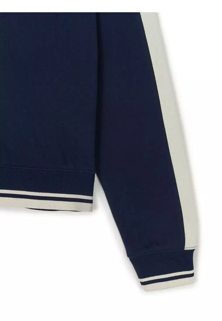 WOMEN'S SPORTIVE VARSITY TRACK CROP HALF-ZIP SWEATSHIRTS NEW YORK YANKEES