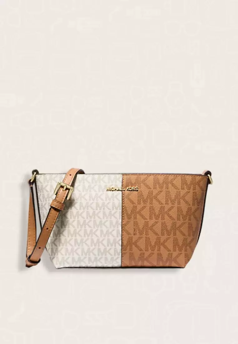 Michael Kors Jet Set - Small Two-Tone Logo Crossbody Bag