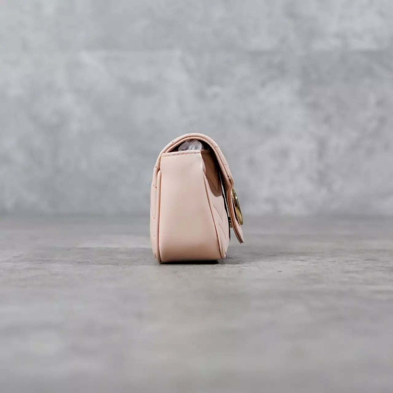 Tas GUCCI MARMONT GG SHINE GOLD PINK SUPER MINI SHOULDER BAG 100% ORIGINAL