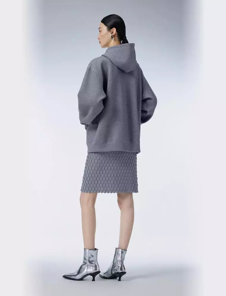 Pleated Midi Waist Skirt