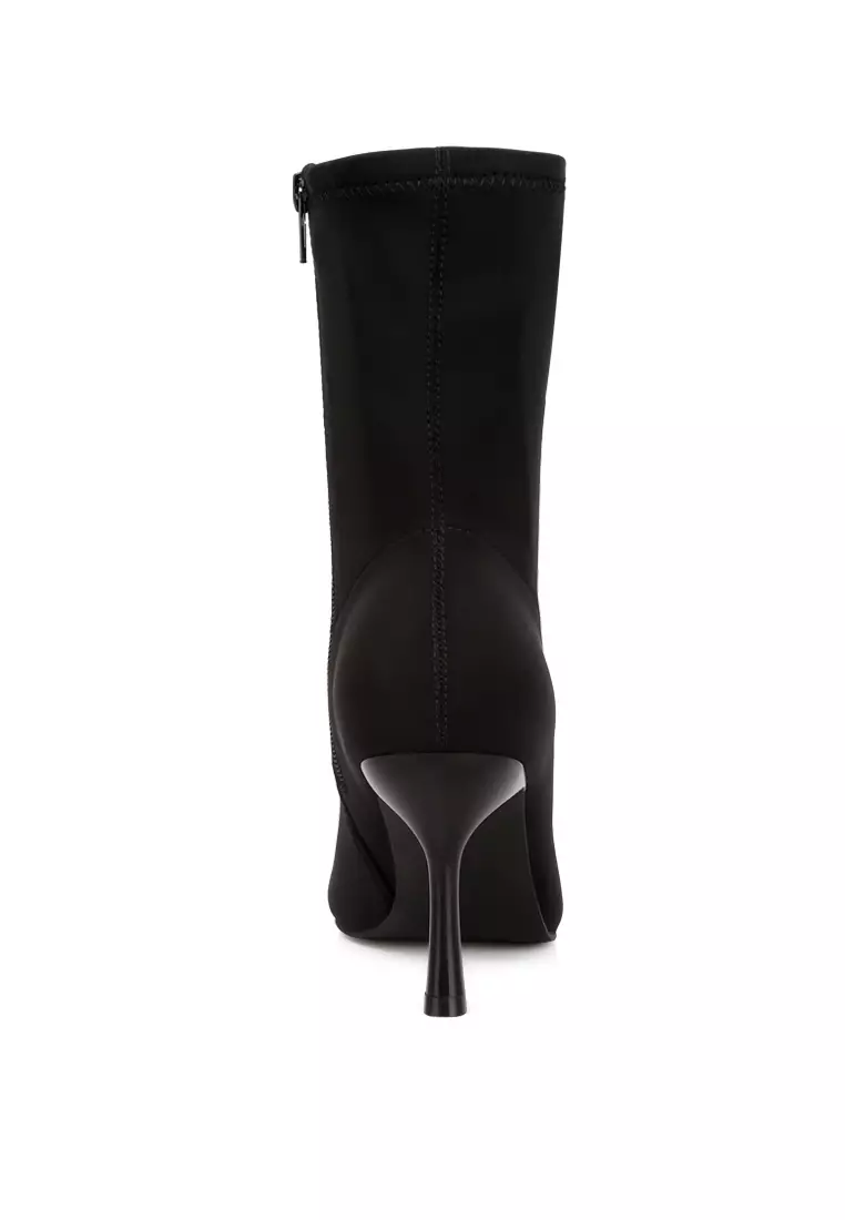 Buy London Rag Zudio Solid Mid Heel Sock Boots In Black 2024