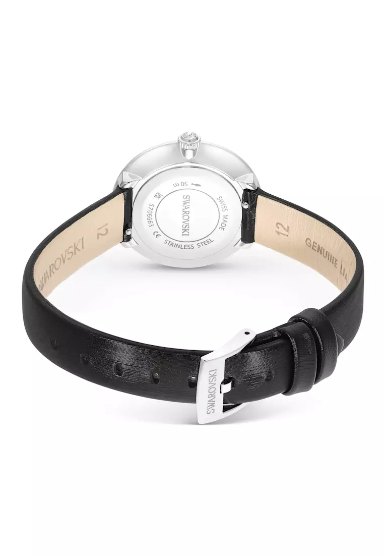 Marsha Buy Swarovski Matrix Tennis watch, Swiss Made, Leather strap