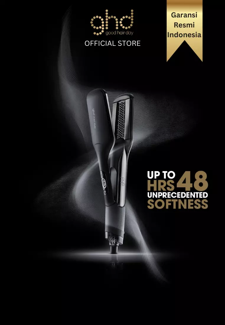 ghd Duet Style Hot Air Styler Wet to Dry Black - Catokan Pelurus Rambut