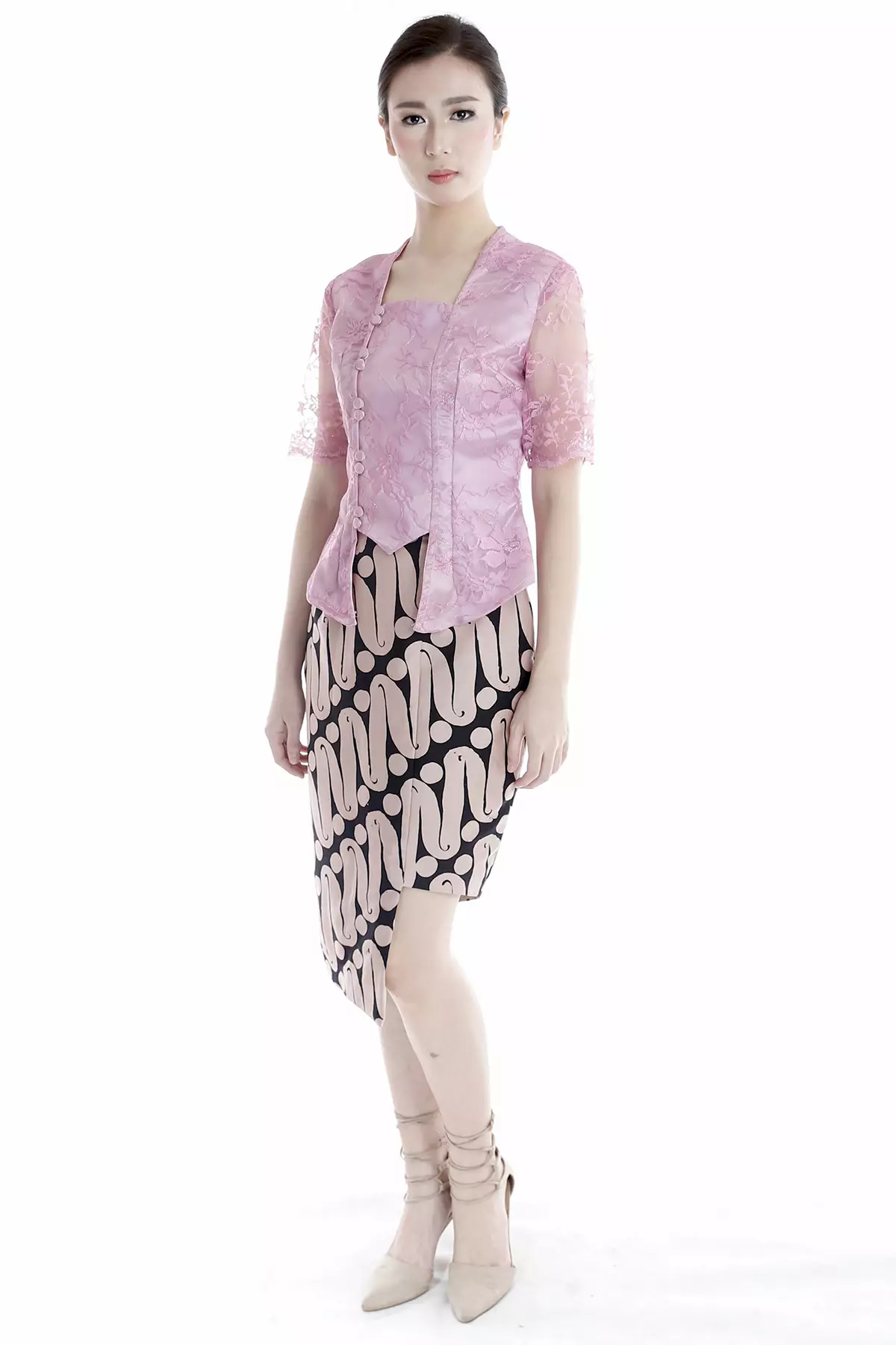 Sinok Brukat Dusty Pink Kebaya