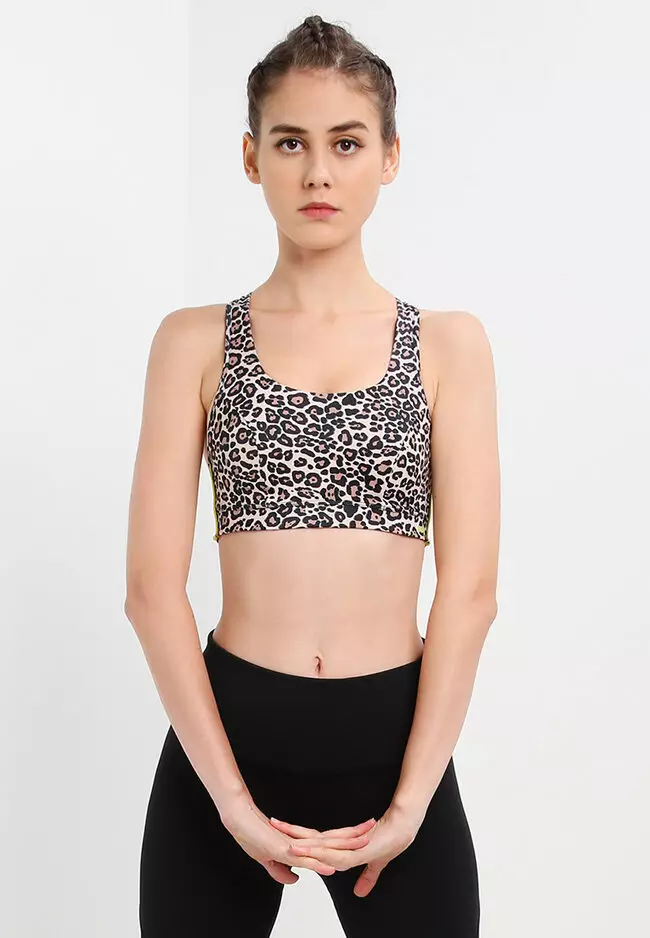 Buy Hunkemoller The Pro Leopard Level 3 Sports Bra, Green Color Women