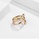 Glamorousky silver 925 Sterling Silver Plated Gold Fashion Personality Line Multilayer Circle Geometric Adjustable Ring 1F638ACB934DBEGS_2