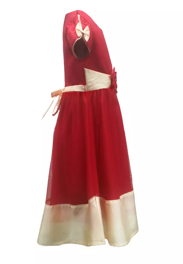 Two Mix Baju Anak Perempuan Bahan Satin - Dress Anak Perempuan Fashion Usia 1-12 Tahun 4251