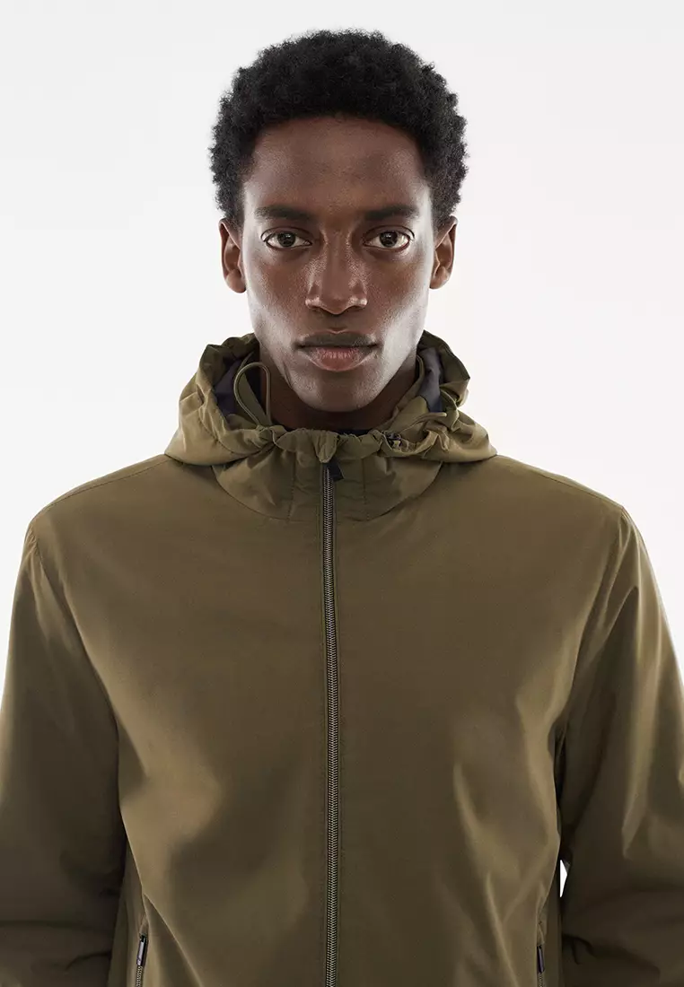 Buy MANGO Man Water Repellent Hooded Quilted Jacket Online