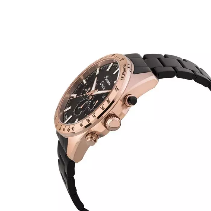Alexandre Christie 6667 Rantai Hitam Rosegold Cowok