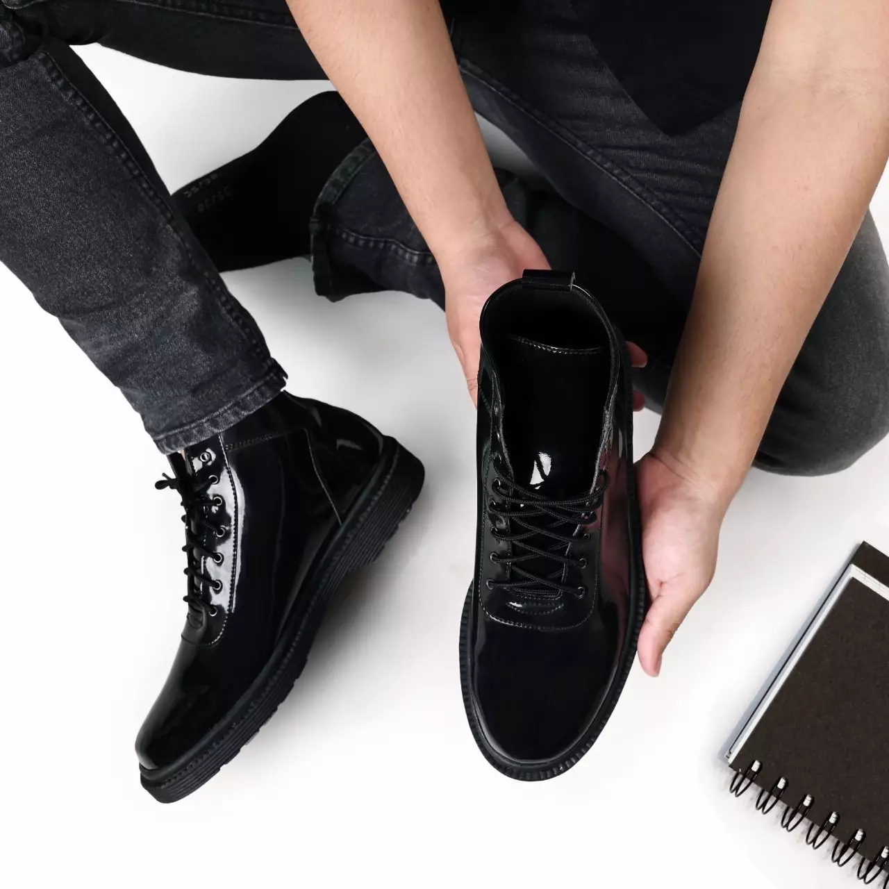 Country Boots Shinzo Sepatu Boots Pria Hitam