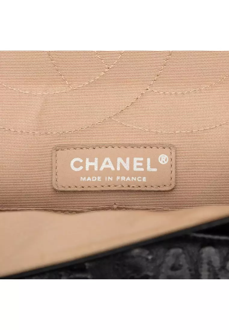 Pre-Loved Chanel Maxi Embossed Calfskin 31 Rue Cambon Reissue 2.55 Double Flap