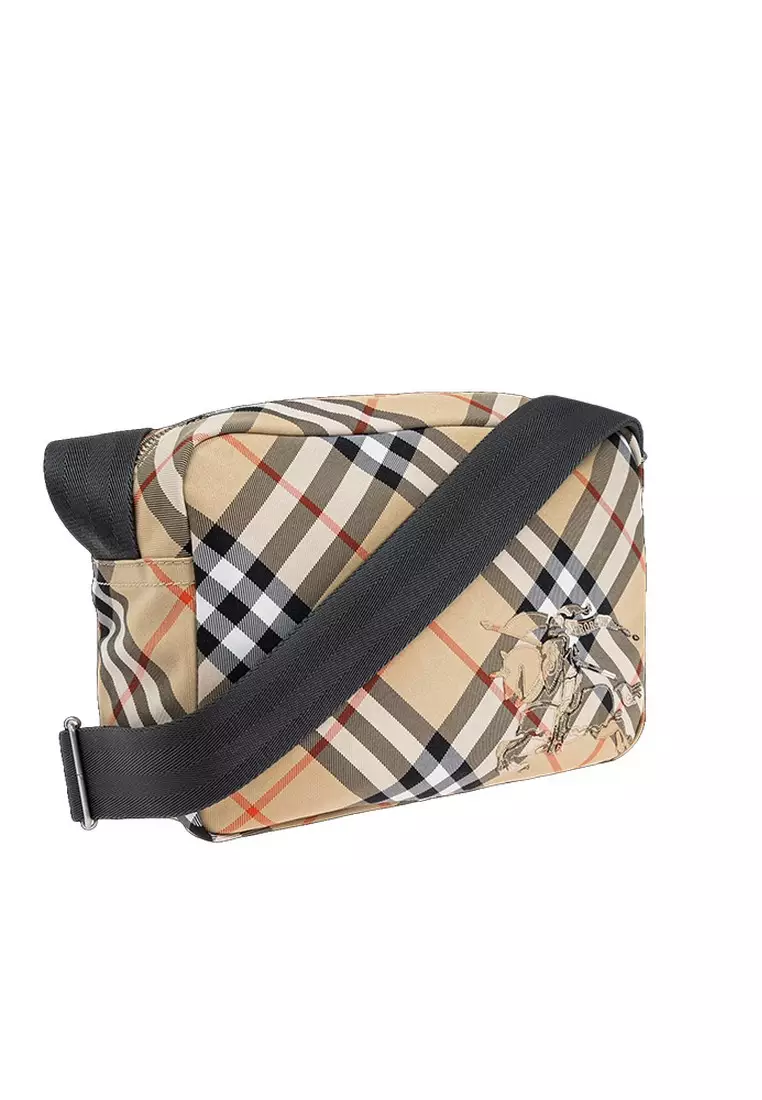 Check Crossbody Bag in Sand