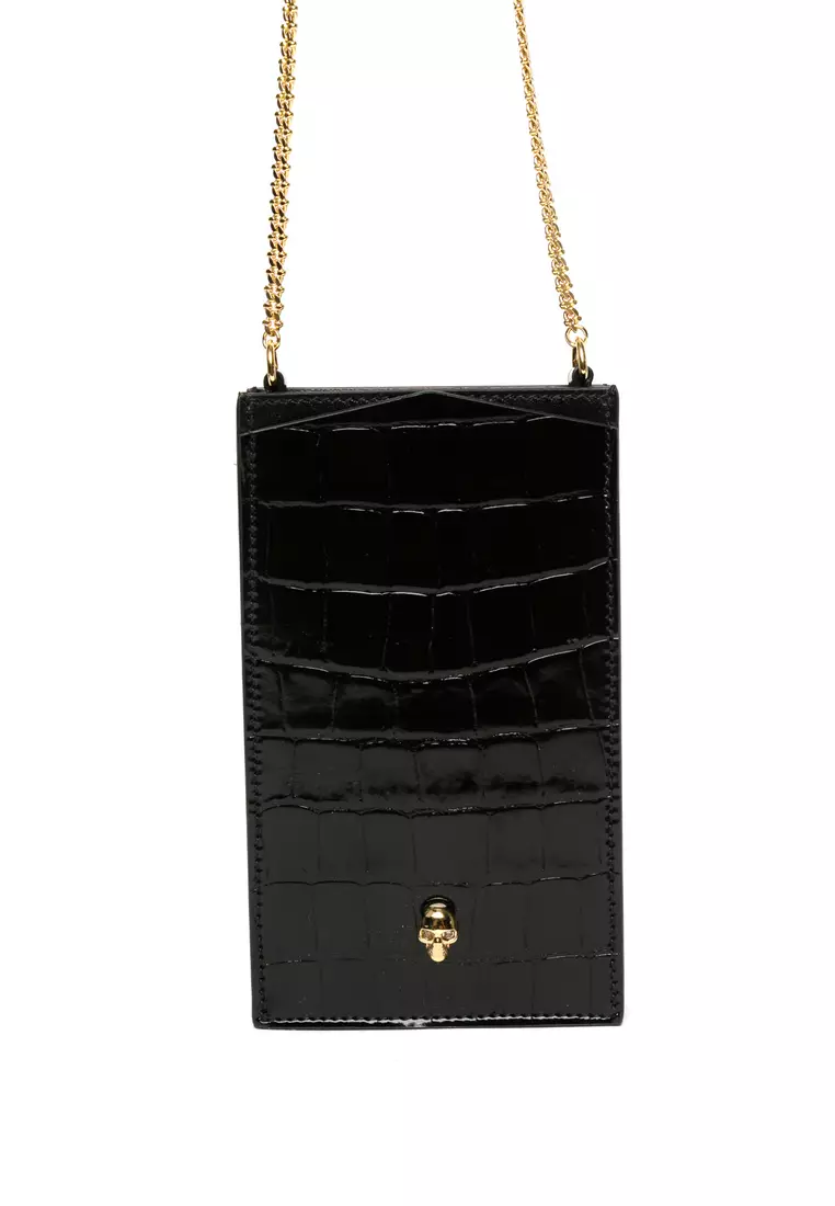 ALEXANDER MCQUEEN Skull Phone Case With Chain Phone holder