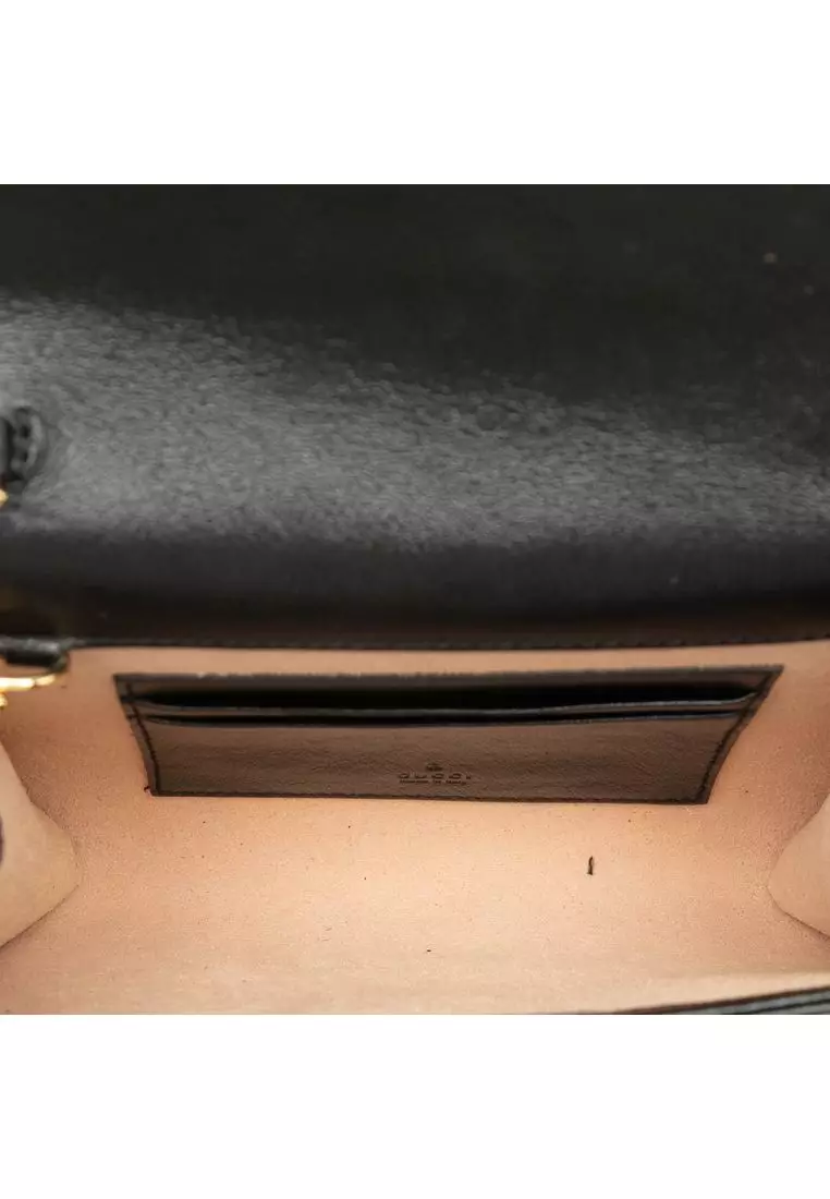 Pre-Loved Gucci Mini Calfskin Rajah Web Chain Crossbody