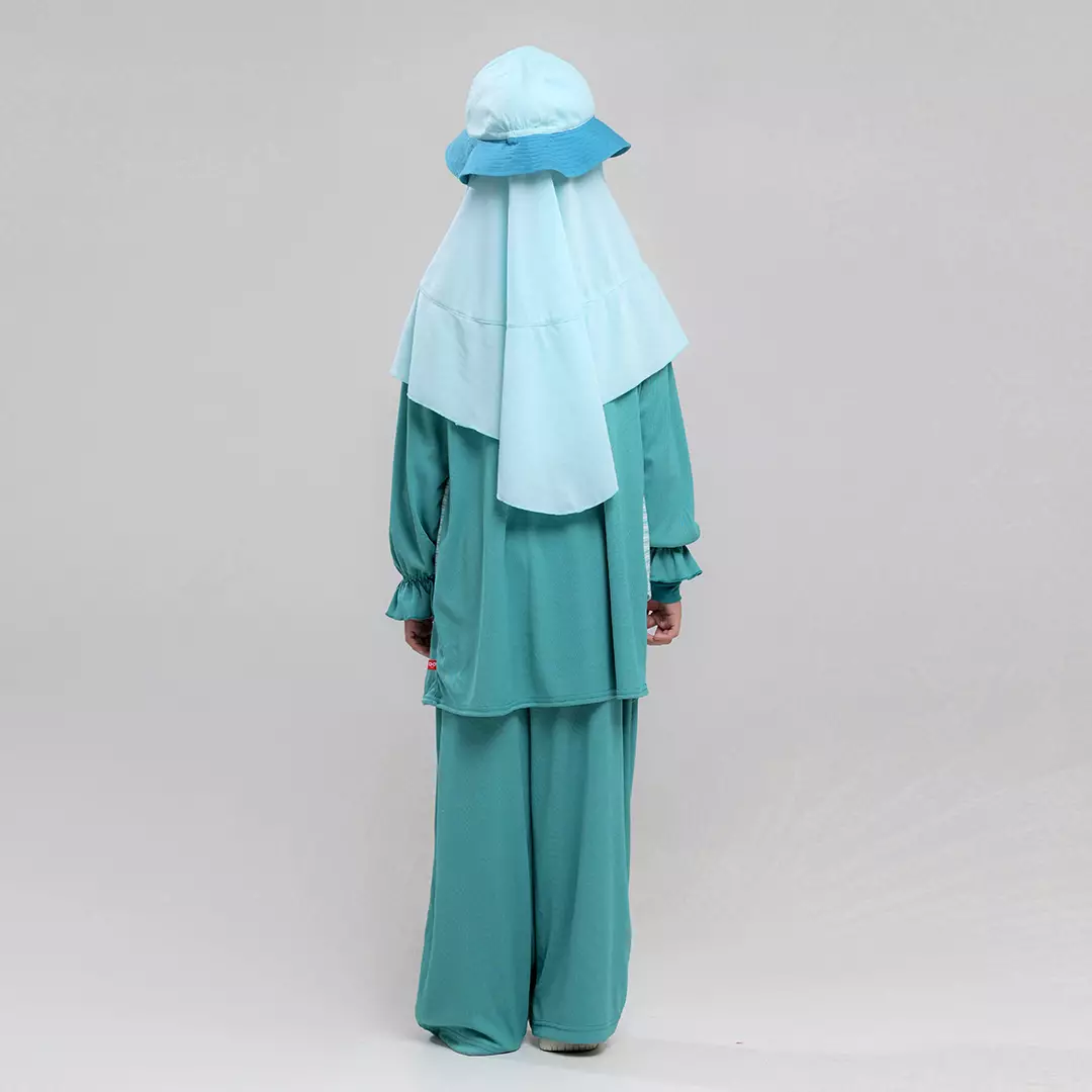 Rabbani - Setelan Baju Anak Perempuan Lengan Panjang Bani Batuta Sporty Maisie Exclusive - Light Tosca