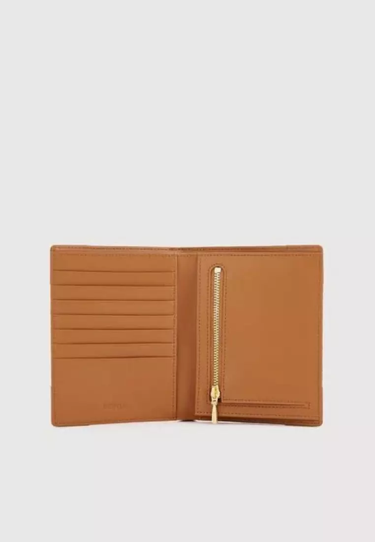 Larissa 2 Fold Short Wallet Brown