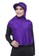 Attiqa Active purple Long Runner- Purple list Black, Sport Hijab 9FF86AA87E153AGS_2