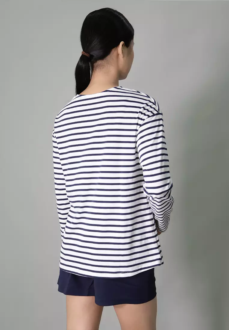 White Maternity & Nursing Long Sleeve Top