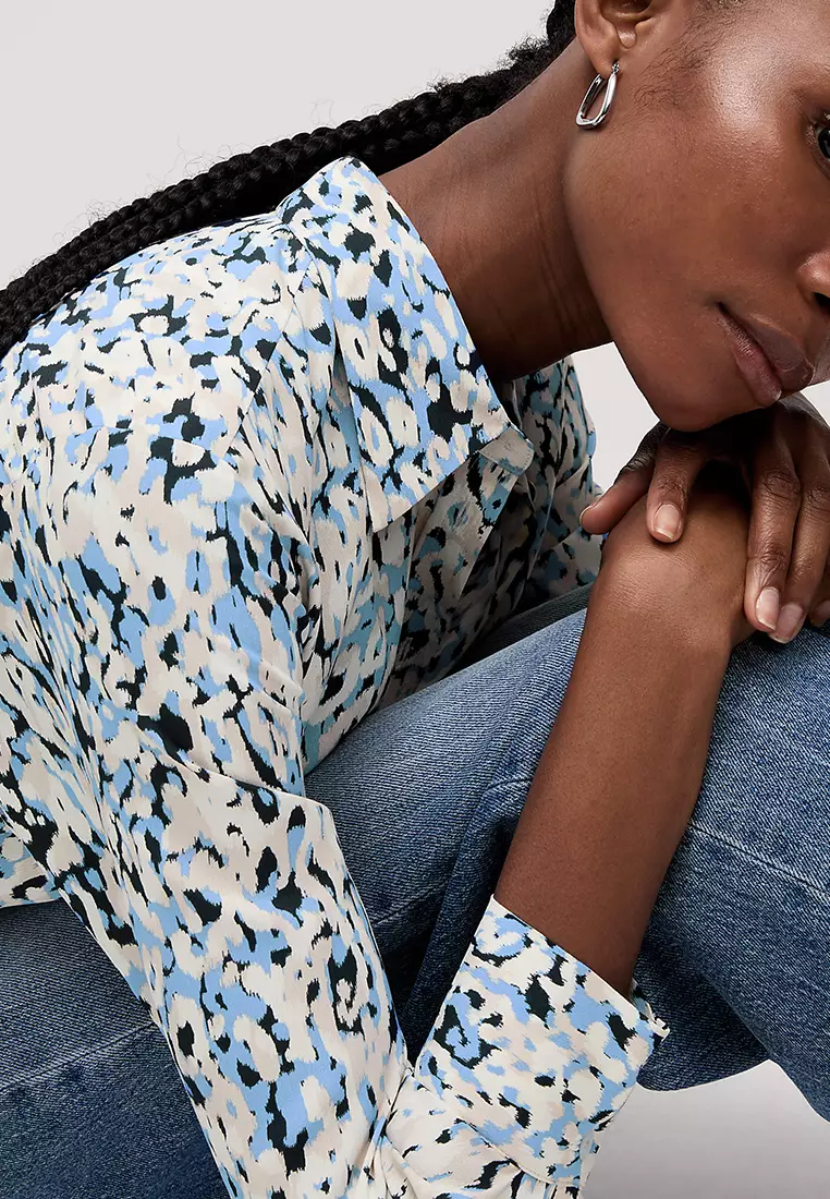 Printed Collared Blouse