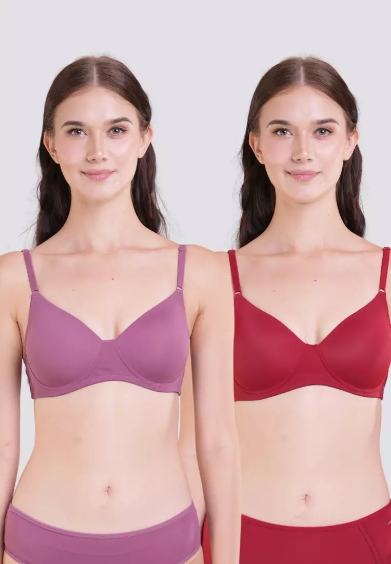 Perfect Pair 2-in-1 Nonwire Full Cup Bra Underwear for Women