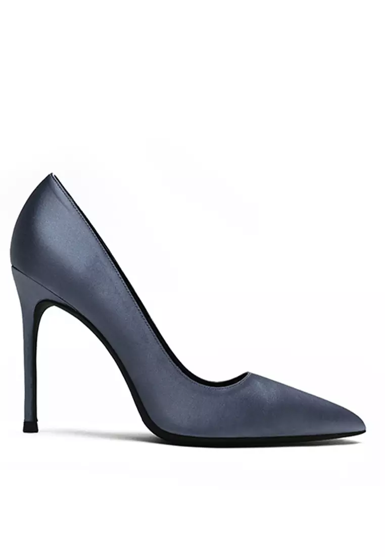 10CM Silk Fabrics Pointed High Heel Shoes HZL213