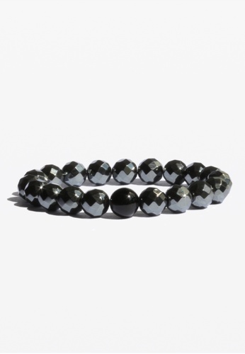 Citystate Beads silver Citystate Beads Faceted Hematite & Agate Bracelet 3F1B0AC2F1B626GS_1