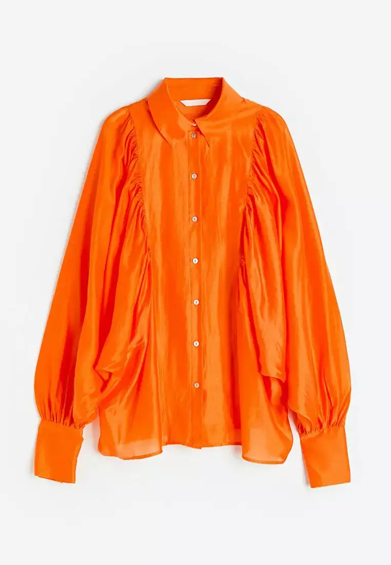 Buy H&M Balloon-Sleeved Blouse Online | ZALORA Malaysia