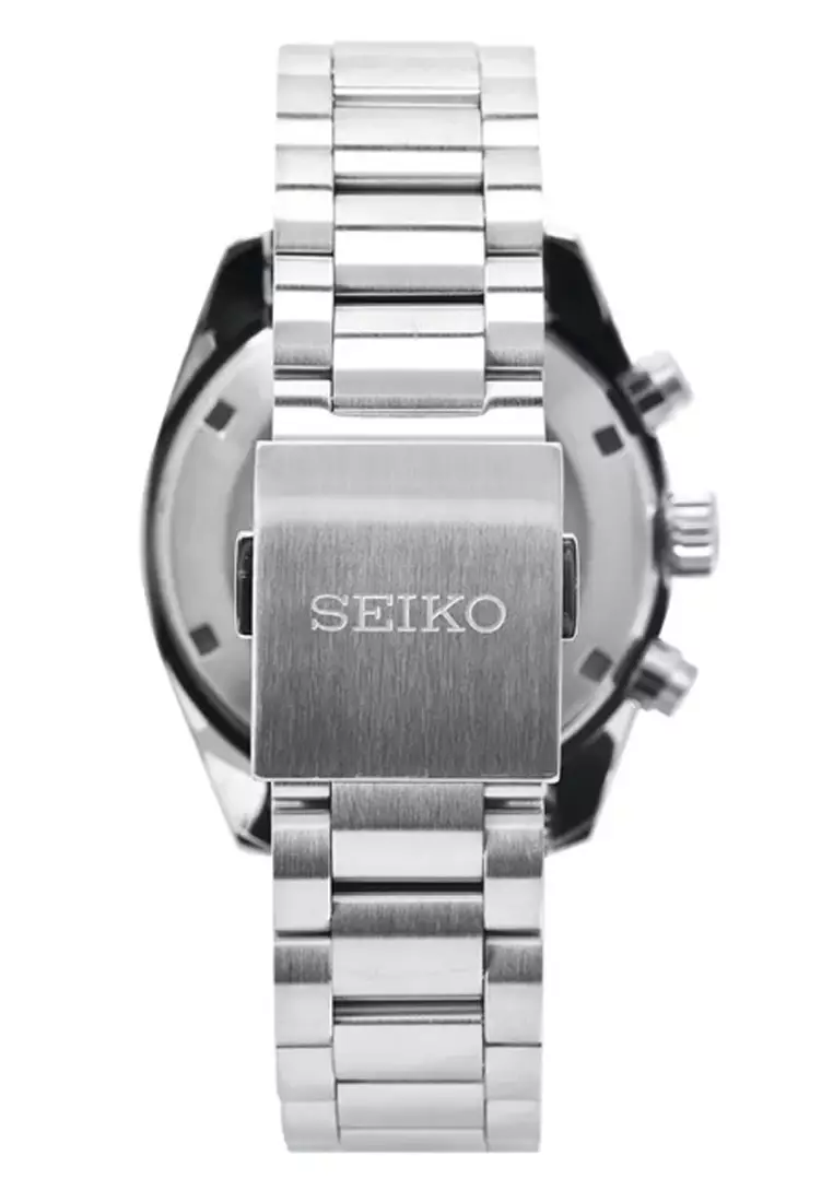 Jam Tangan Pria Seiko SSC933 SSC933P1 Strap Stainless Steel Silver Green Dial Speedtimer SeiTona Solar Chronograph Prospex Original Garansi Resmi