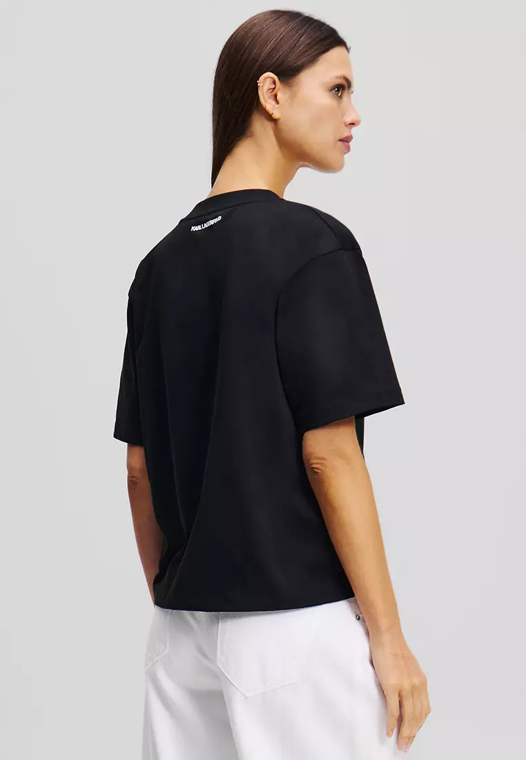 Karl Signature V-Neck T-Shirt