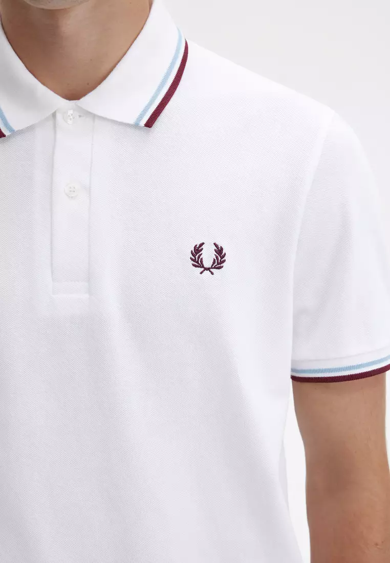 Fred perry m12 white ice clearance maroon