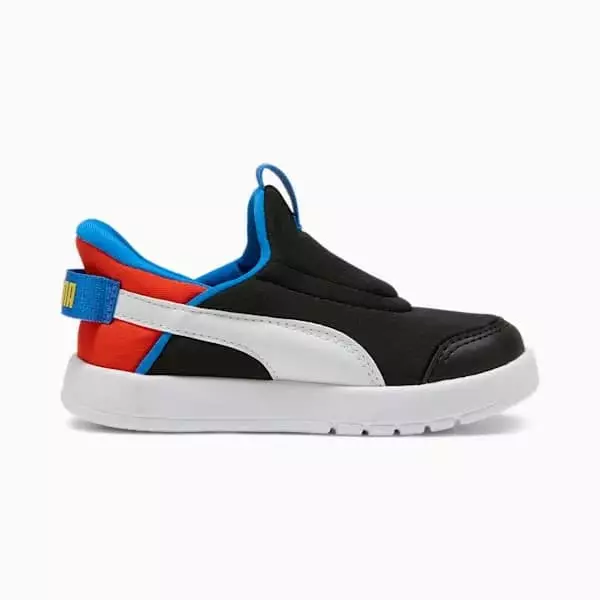 Puma Courtflex V3 Sliptech Inf - Sepatu Anak Laki-laki (Hitam)