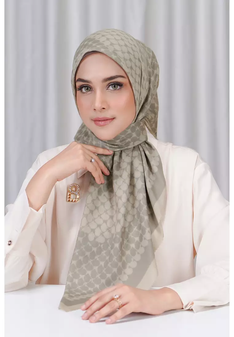 Buy Buttonscarves Mirarina Voile Square Elmwood 2025 Online ZALORA
