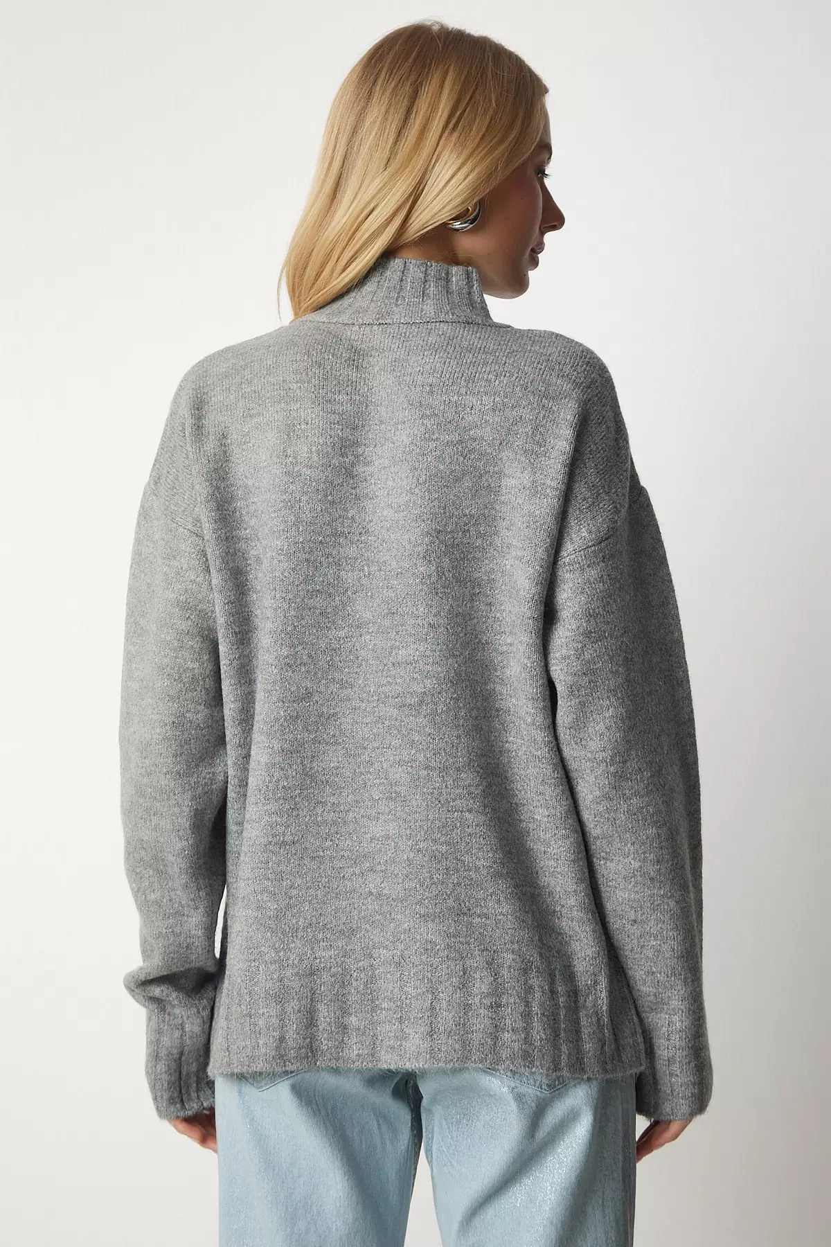 Mock Neck Knit Sweater